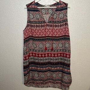 BeachLunchLounge Mixed Boho Print Dress Size XXL